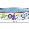 Detský bazén s pevnou stenou - morský vzor - 152 x 25 cm