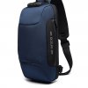 OZUKO batoh s bezpečnostným zámkom (18×10×35 cm) Modrý