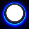 Kruhový LED panel – modro-biely – 6500 K