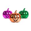 Halloweenska tekvicová dekorácia - lesklá - 6 cm - 3 farby / balenie