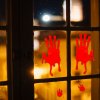 Farebná gélová nálepka na okno - krvavé ruky - 17 x 8 cm