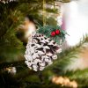 Vianočná dekorácia - šiška - 12 cm - 2 ks / balenie