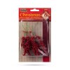 Vianočná dekorácia - červené bobule - 8 cm - 6 ks / balenie