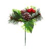 Vianočná dekorácia - šiška, červené bobule - 8 x 20 cm