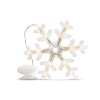 LED dekorácia - snehová vločka - 16 x 19 cm - teplá biela - 3 x AAA