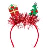 Vianočná čelenka - červená - darček, vianočný strom - 20 cm