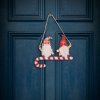 Vianočná dekorácia - Drevo, červený trpaslík - 15 cm