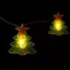 LED sveteľná reťaz - vianočný strom - 10 LED - 1,35 metrov - teplá biela - 2 x AA
