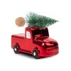 Ozdoba na vianočný strom - autíčko so stromom - 10 x 4,5 x 8 cm