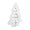 Sada ozdôb na vianočný strom -glitrová biela - 17 ks / sada