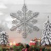 Vianočná ozdoba - strieborný ľadový krištál - 29 x 29 x 1 cm