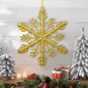 Vianočná ozdoba - zlatý ľadový krištál - 29 x 29 x 1 cm