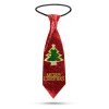 Vianočná kravata - červené glitre - 41 x 11 cm
