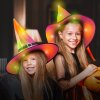 Halloween LED svietiaci čarodejnícky klobúk v rôznych farbách - 38 cm