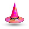 Halloween LED svietiaci čarodejnícky klobúk v rôznych farbách - 38 cm