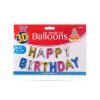3D Narodeninový &amp;quot;Happy Birthday&amp;quot; balón - viacfarebný - 33 cm