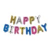 3D Narodeninový &quot;Happy Birthday&quot; balón - viacfarebný - 33 cm