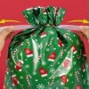 Vianočná taška na darčeky so sťahovacou šnúrkou