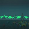 Svetelná nástenná dekorácia s dinosaurovým motívom (9 ks)