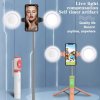 Selfie tyč a statív s 2 kruhovými zrkadlovými LED svetlami 3v1