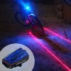 Modré, laserové zadné svetlo na bicykel