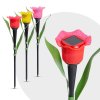 LED solárna lampa tulipán - žltý/červený/ružový - 31 cm - 12 ks / krabica