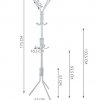 Stojanová vešiak - biela - 170 cm