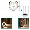 Panda kruhová LED lampa so stmievačom - v rôznych farbách