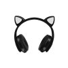 Bezdrôtové slúchadlá s mačacími ušami Čierne