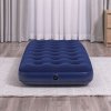 Nafukovací matrac - jednolôžkový, velúr - modrý - 185 x 76 x 22 cm