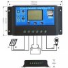 Solárny regulátor nabíjania 30A 36V s USB výstupom a LCD displejom