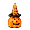 Halloweenska LED tekvica - 2 x LR44 - 6,5 cm x 11 cm 