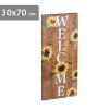 LED obraz - &quot;Welcome&quot; - s vešiakom na stenu, 2 x AA, 30 x 70 cm