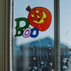 Halloweenska dekorácia na okno - &quot;Boo&quot; tekvica