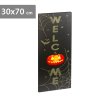 LED halloweensky obrázok - s vešiakom na stenu , 2 x AA, 30 x 70 cm