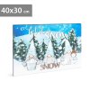 LED obraz - &quot;Let it snow&quot; - 2 x AA, 40 x 30 cm