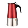 Metal Red moka kávovar 6 osobný nehrdzavejúci indukčný