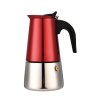Metal Red kotyogós kávéfőző 4 személyes rozsdamentes indukciós → Metal Red moka kávovar 4 osobný nehrdzavejúci indukčný
