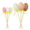 Veľkonočná dekorácia - sada vajíčok - zapichovateľné - 6 druhov - 4 cm - 6 ks / balenie