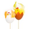 Veľkonočná dekorácia - kuriatko, sliepka - zapichovateľná - 28 cm