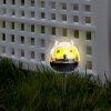 LED solárna lampa - sova - studená biela - žltá  - 150 x 50 x 50 mm