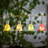 Zavesiteľné solárne kvety - 4 druhy - 3 teplé biele LED - 17,5 x 9,5 cm 