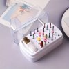 Úložný box na brúsne hlavice na nechty s 30 otvormi a s čistiacou kefkou (bez brúsnych hlavíc)