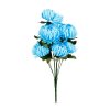 Umelá rastlina dekorácia - chryzantéma - modrá - 12 x 58 cm