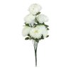 Umelá rastlina dekorácia - chryzantéma - biela - 12 x 58 cm