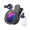  šošovka na smartfón 2 v 1 – 0,45x širokouhlá a 12,5x makro s klipom na uchytenie