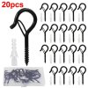 20 ks vonkajších vetruodolných skrutkovacích háčikov s bezpečnostnou sponou