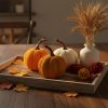 Jesenná dekorácia - tekvica - 3 druhy - 11 x 13 cm