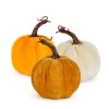 Jesenná dekorácia - tekvica - 3 druhy - 11 x 13 cm