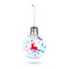 Vianočná LED guľa - RGB LED - priehľadná - plast - 8 cm - 3 x LR4